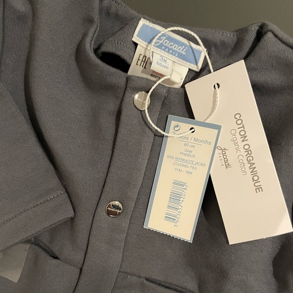 Jacadi cardigan 3 months NWT organic cotton - Picture 1 of 2